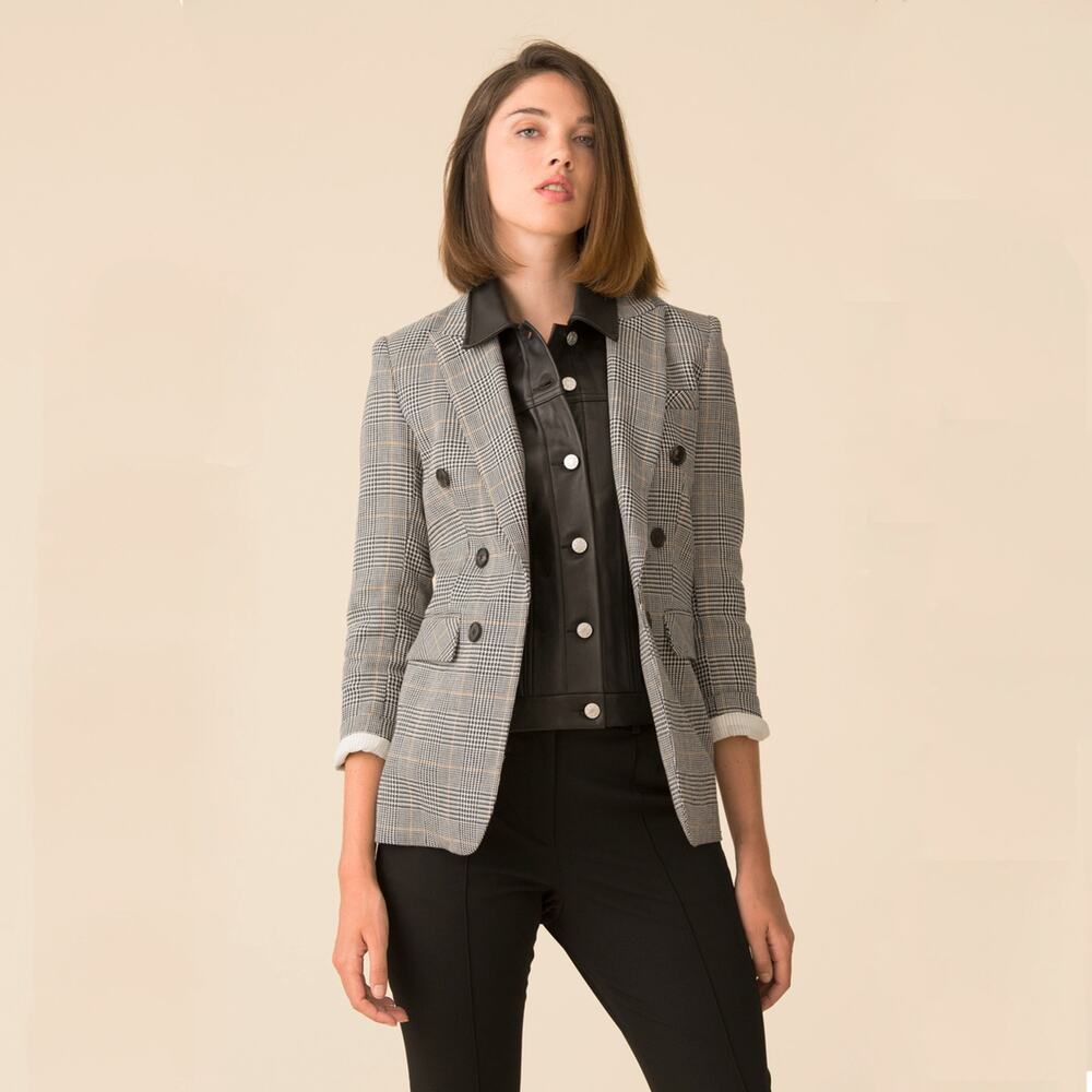 VERONICA BEARD Slate Dickey in Black Lamb Leather - Picture 2 of 7